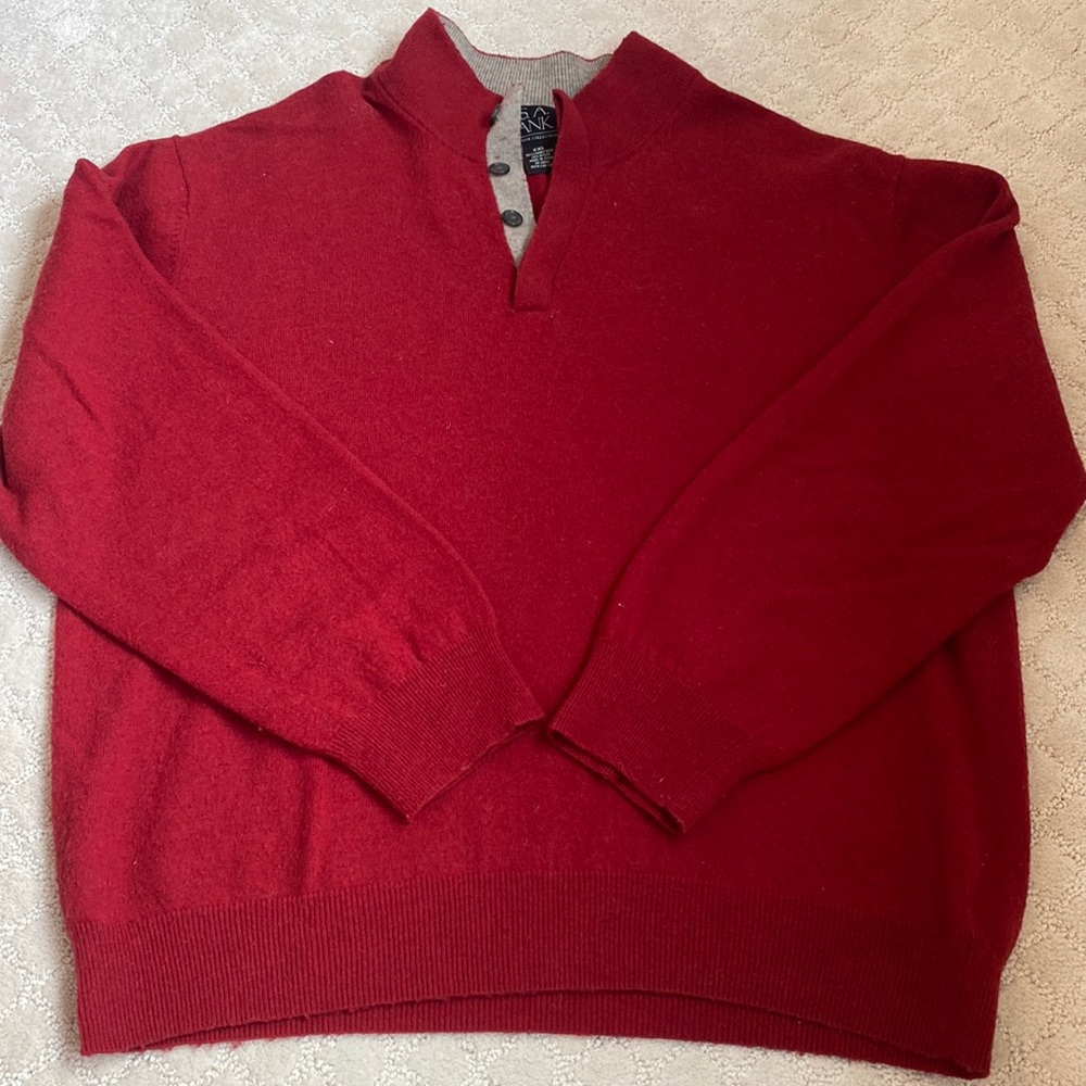 Red XXL Jos A Banks Wool Sweater